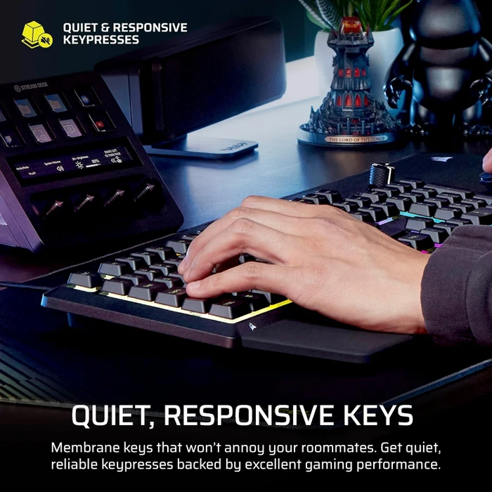Corsair SKIFF 100, schwarz, LEDs RGB, USB, IT