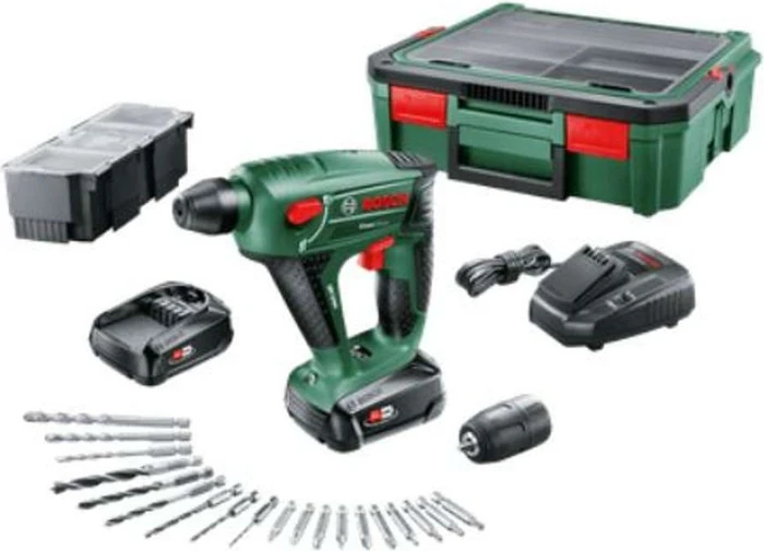Bosch DIY Uneo Maxx Akku-Bohrhammer inkl. Koffer + 2 Akkus 1.5Ah + Zubehör