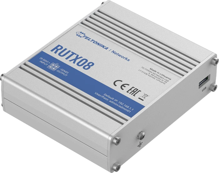 Teltonika RUTX08 Gigabit Router, 4x RJ-45, passiv PoE