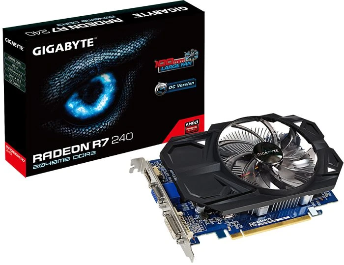 GIGABYTE Radeon R7 240 OC (Rev. 1.0), 2GB DDR3, VGA, DVI, HDMI