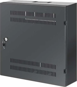 Intellinet 19" Netzwerk-Wandverteiler 4HE, mit Montageschienen, 4HE horizontal, 2HE vertikal, RAL 7021, 170mm tief