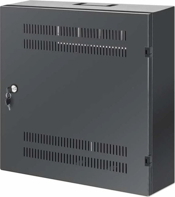 Intellinet 19" Netzwerk-Wandverteiler 4HE, mit Montageschienen, 4HE horizontal, 2HE vertikal, RAL 7021, 170mm tief