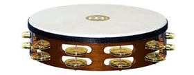 Meinl Traditional Goat-Skin Wood Tambourine Brass 2 Rows