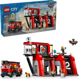LEGO City - Feuerwehrstation mit Drehleiterfahrzeug