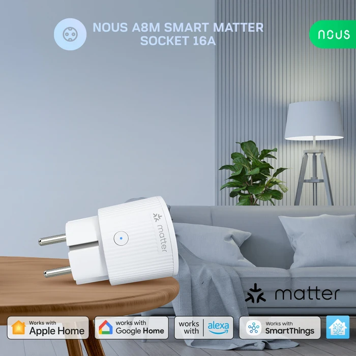 Nous A8M Smart Plug, 3840W, 16A, Smart-Steckdose