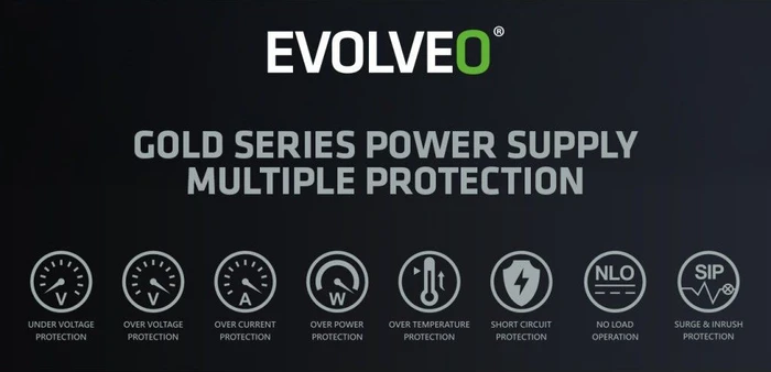 Evolveo Gold Series G650 schwarz 650W, ATX 3.1