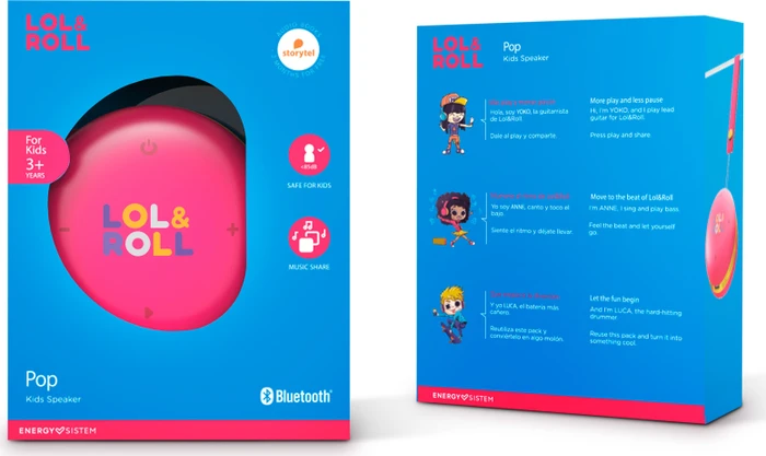 Energy Sistem Lol&Roll Pop Kids Speaker Pink
