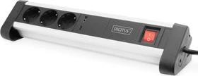 Digitus Home & Office Tisch-Steckdosenleiste, 3-fach, 1x USB-C/1x USB-A, 1.5m