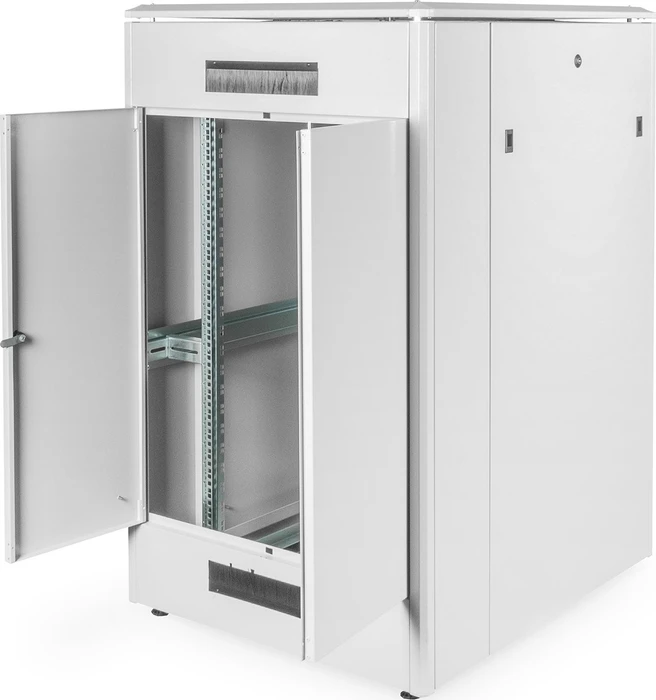 Digitus Professional Unique Serie Serverschrank 26HE, Sicherheitsglastür, IP2X, grau, 1000mm tief