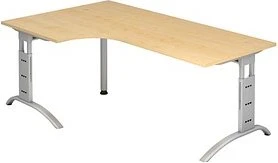 Hammerbacher Ergonomic Plus F-Serie FS82/3 Eckschreibtisch 210x113cm Ahorn/silber
