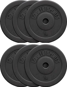 Gorilla Sports Hantelscheiben Kunststoff Set 6x 5kg