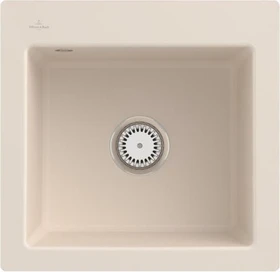 Villeroy & Boch Subway 50 S flat flächenbündig Becken mittig ivory