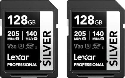 Lexar Professional SILVER R205/W140 128GB, UHS-I U3, Class 10, 2er-Pack