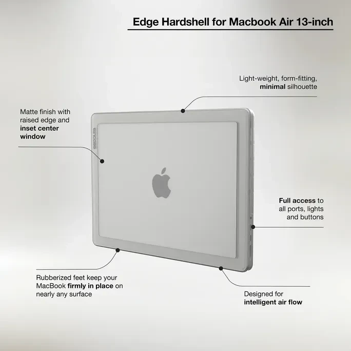 Incase Edge Hardshell mit Makrolon für Apple MacBook Pro 13", transparent
