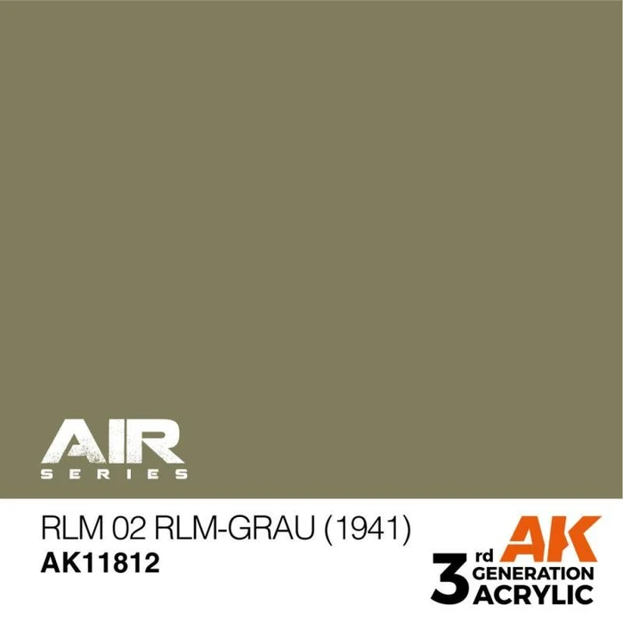 AK-Interactive 3rd Gen Acrylic Colors Air Series RLM 02 RLM-grau 1941, 17ml