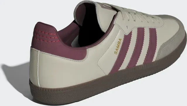 adidas Samba OG putty grey/maroon/gold metallic