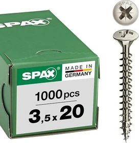 Spax vernickelt 4CUT PZ2 Universalschraube, 3.5x20mm, 1000 Stück