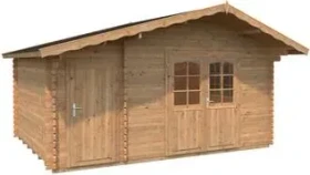 Palmako Emma 14.2m² Gartenhaus hellbraun tauchgrundiert