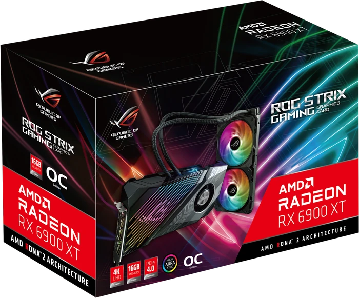 ASUS ROG Strix LC Radeon RX 6900 XT OC, ROG-STRIX-LC-RX6900XT-O16G-GAMING, 16GB GDDR6, HDMI, USB-C, 2x DP