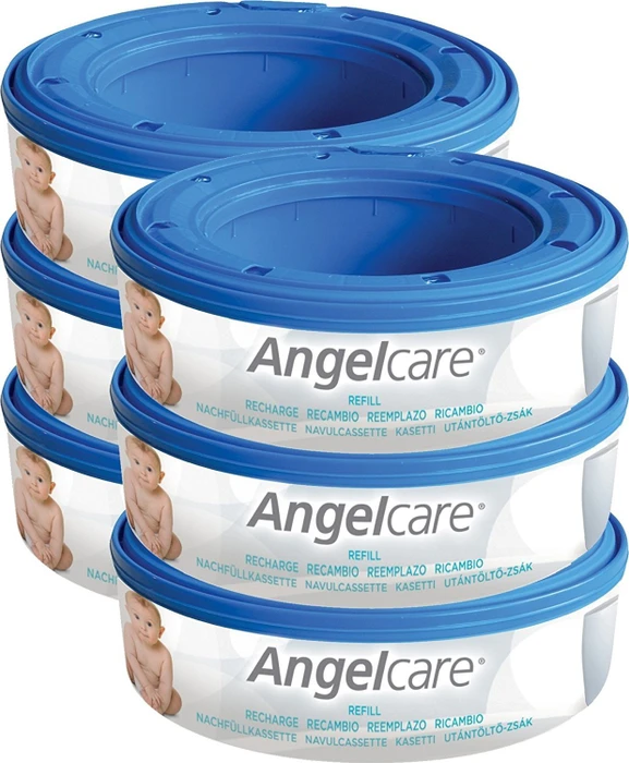 Angelcare Nachfüllkassette für Windeleimer, 6 Stück