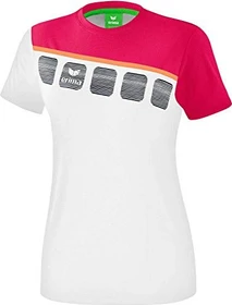 Erima 5-C Funktionsshirt kurzarm white/love rose/peach (Damen)