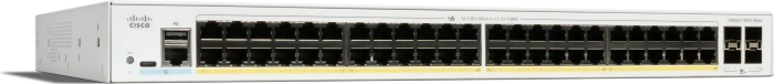Cisco Catalyst 1300X Rackmount Gigabit Managed Switch, 48x RJ-45, 4x SFP28, 740W PoE+