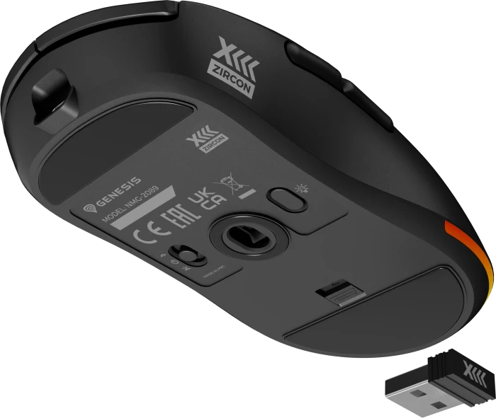 Genesis Zircon XIII Custom Wireless Gaming Mouse schwarz, USB