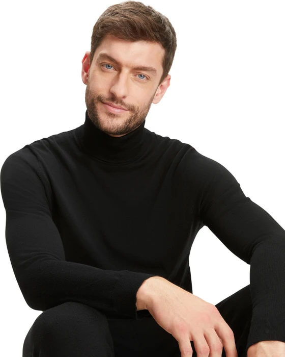 Falke Basic Apparel Rollkragen Pullover schwarz (Herren)