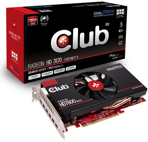 Club 3D Radeon HD 7870 GHz Edition Eyefinity 6, 2GB GDDR5, 6x mDP