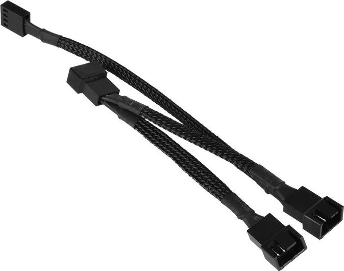 Phobya 4-Pin auf 3x 4-Pin Verteiler, sleeved, 20cm/30cm/40cm, schwarz
