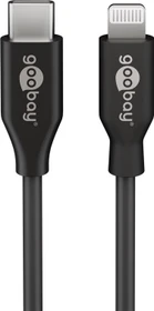 Wentronic Goobay Lightning/USB-C Lade- und Synchronisationskabel 0.5m Retail Polybag schwarz