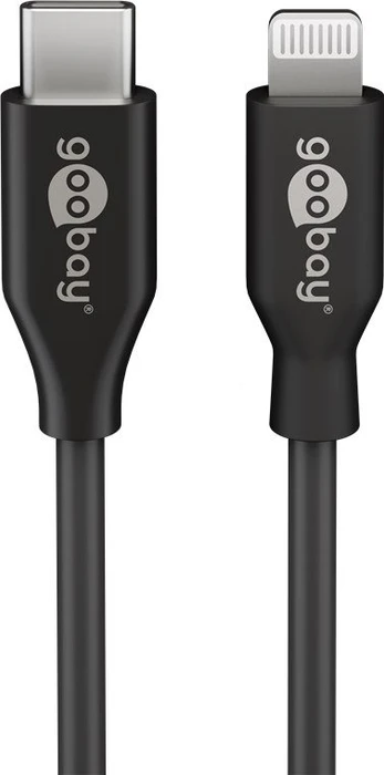 Wentronic Goobay Lightning/USB-C Lade- und Synchronisationskabel 0.5m Retail Polybag schwarz