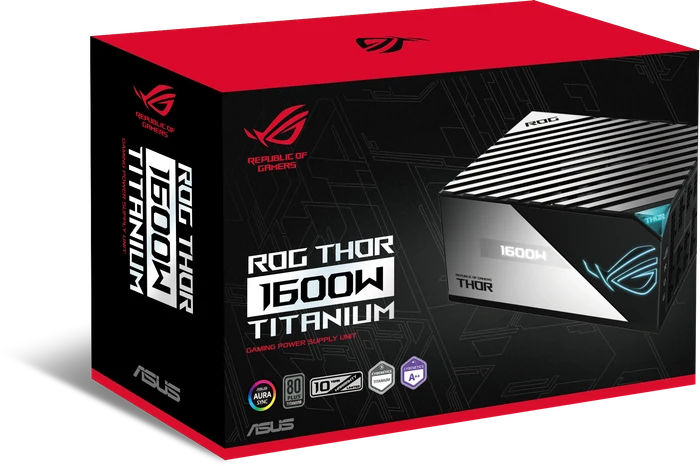 ASUS ROG Thor Titanium, ROG-THOR-1600T-GAMING, 1600W, ATX 2.4, mit 16-Pin PCIe 5.0 Kabel