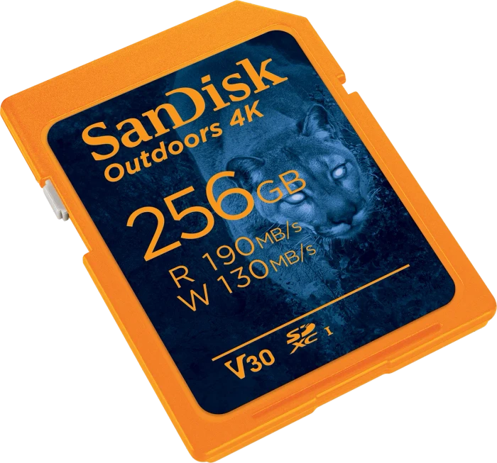 SanDisk Outdoors 4K R190/W130 256GB, UHS-I U3, Class 10