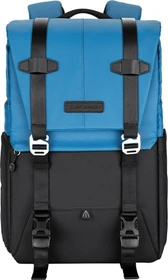 K&F Concept Kameratasche mit Regenschutz für 15,6-Zoll-Laptop, DSLR-Kameras blau