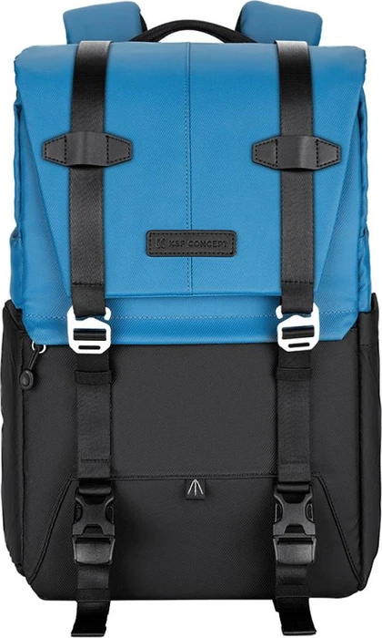 K&F Concept Kameratasche mit Regenschutz für 15,6-Zoll-Laptop, DSLR-Kameras blau