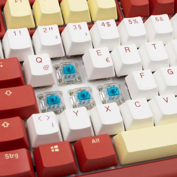 Ducky ProjectD x Fallout Tinker 75, rot/weiß, MX2A BLUE, USB, DE