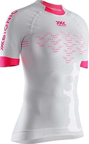 X-Bionic The Trick 4.0 Laufshirt kurzarm arctic white/neon flamingo (Damen)