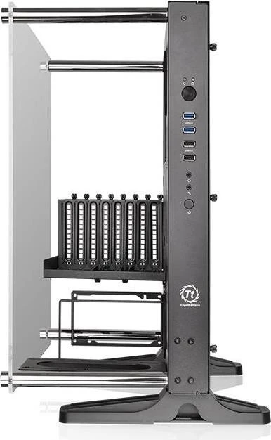 Thermaltake Core P3 Tempered Glass Edition, schwarz, Glasfenster