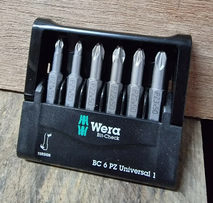 Wera Bit-Check 6 PZ Universal 1 Pozidriv Bitset inkl. Werkzeugbox, 6-tlg.