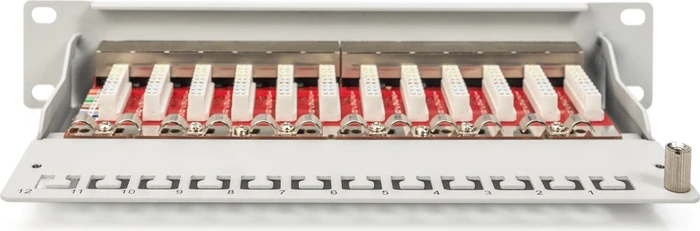 Digitus Professional Patchpanel Cat6a, 10" , geschirmt, 12-Port, 10", grau