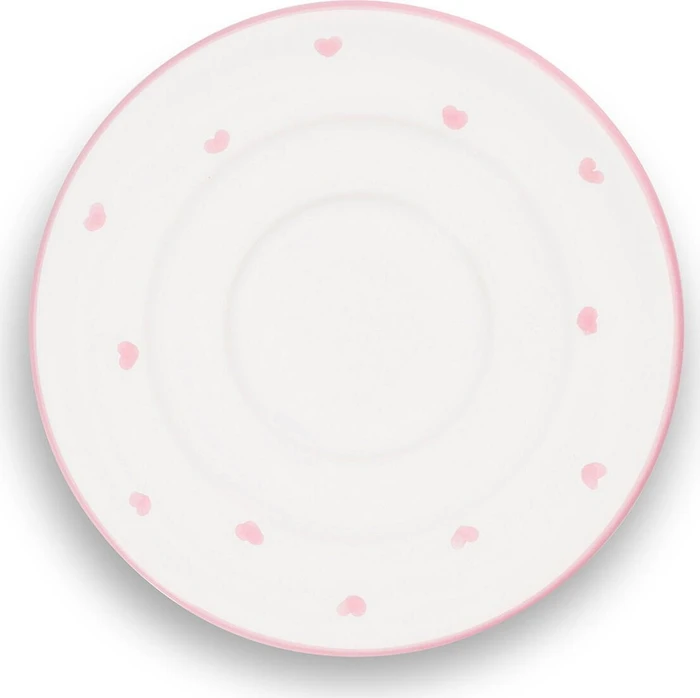 Gmundner Keramik Herzerl Unterteller Espresso 11cm rosa