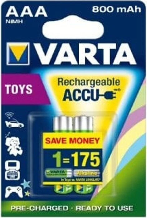 Varta Ready2Use Toys Accu Micro AAA NiMH 800mAh, 2er-Pack