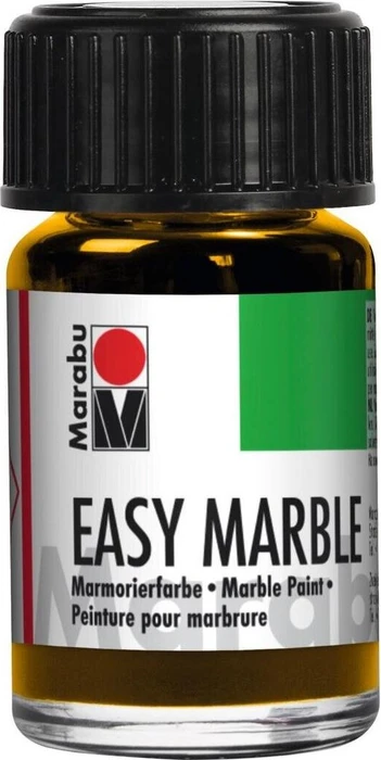 Marabu Easy Marble Marmorierfarbe, mittelgelb, 15ml