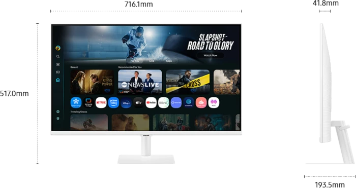 Samsung Smart Monitor M7 M70F, weiß, 32"