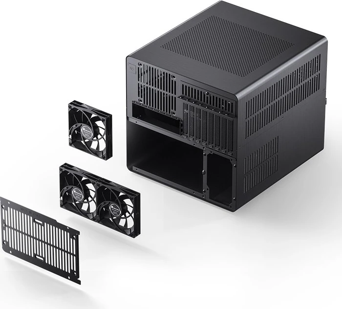Jonsbo N5 Black, schwarz/braun