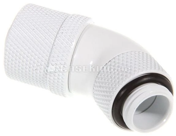 Bitspower 45° Anschluss G1/4" auf 13/10mm drehbar weiß