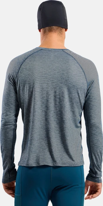 Odlo X-Alp Performance Wool 115 Laufshirt langarm reflecting pond melange (Herren)