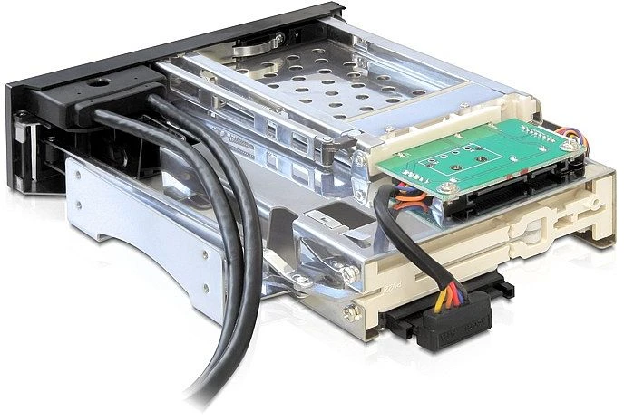 DeLOCK 5.25" Wechselrahmen auf 1x 2.5", 1x 3.5" SATA