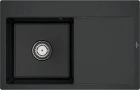 Villeroy & Boch Subway Style 45 Flat flächenbündig Becken links pure black